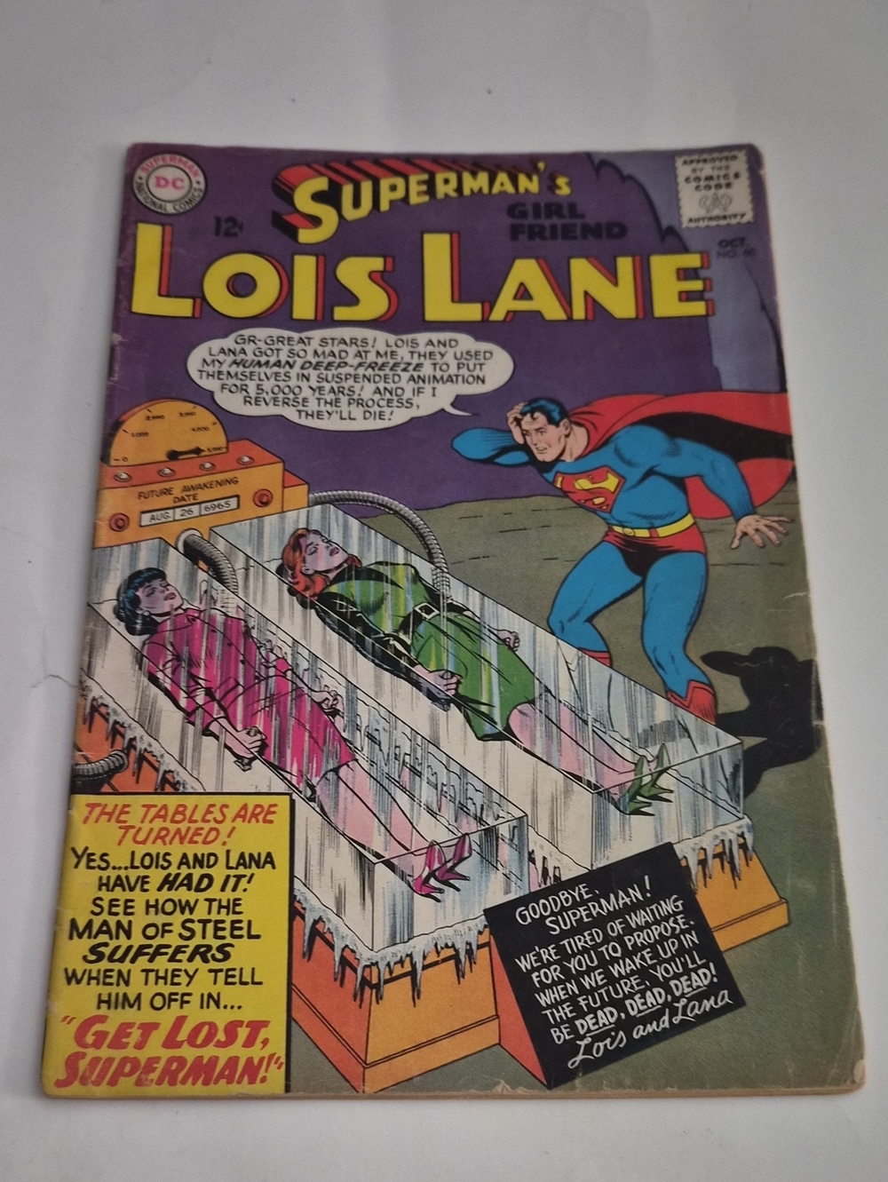 1965 Lois Lane Comic Book Cover Featuring Superman -
